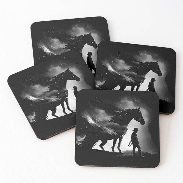 Item preview, Abstract Style Man and Horse with Gray Scale Space Blend designed and sold by artofmestore.