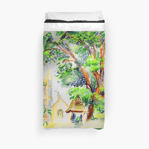 Crudwell church in North Wiltshire Duvet Cover