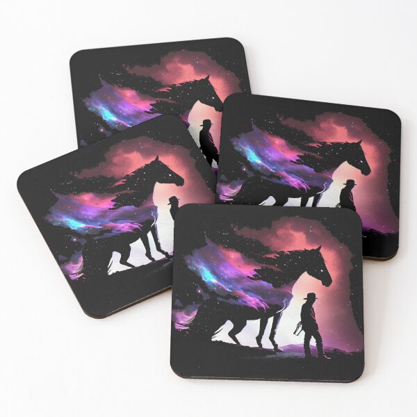 Item preview, Abstract Style Man and Horse with Colorful Space Blend designed and sold by artofmestore.