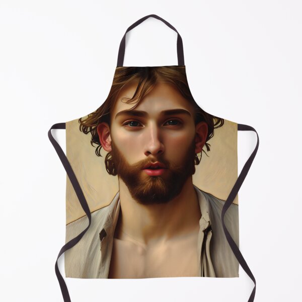 Item preview, Art Noveau Bearded Man -Ray designed and sold by LthrDaddyBear.