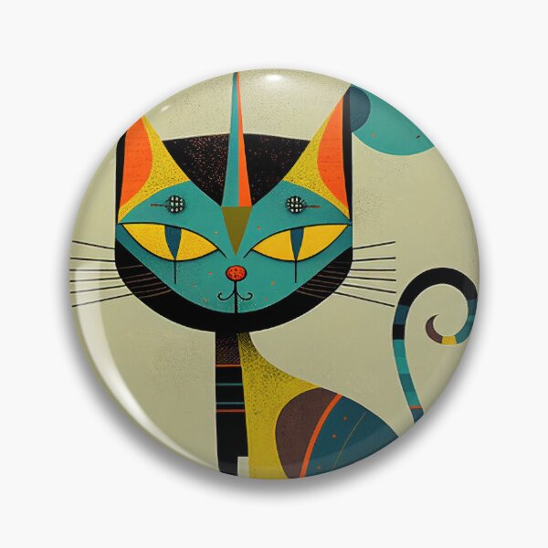 Item preview, Mid Century Cat 14 Abstract Art Print Painting Wall Decor designed and sold by winterkitty88.