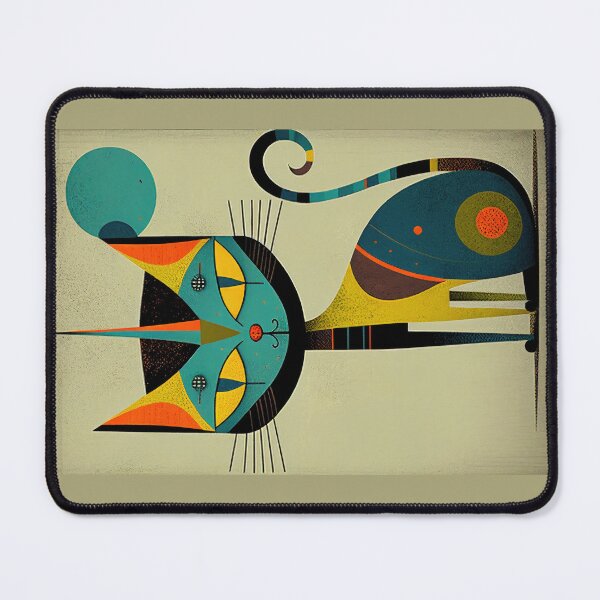 Item preview, Mid Century Cat 14 Abstract Art Print Painting Wall Decor designed and sold by winterkitty88.