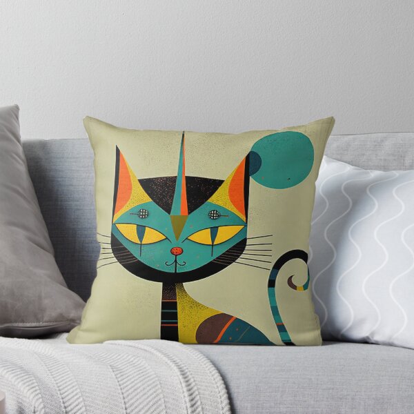 Item preview, Mid Century Cat 14 Abstract Art Print Painting Wall Decor designed and sold by winterkitty88.