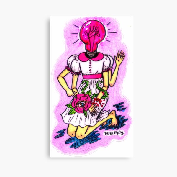 lightbulb head Canvas Print