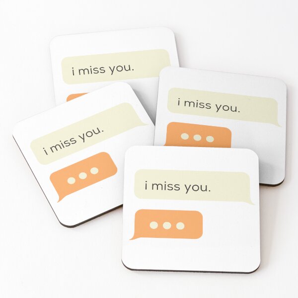 Item preview, I MISS YOU texts chat bubble design designed and sold by Melszx.