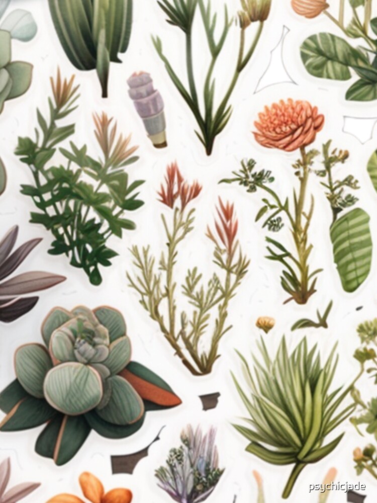 Beautiful Plant Stickers Sticker for Sale by psychicjade