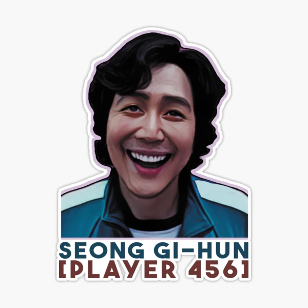 Squid Game - Player 456/ Seong Gi-Hun Sticker for Sale by VidhiVora