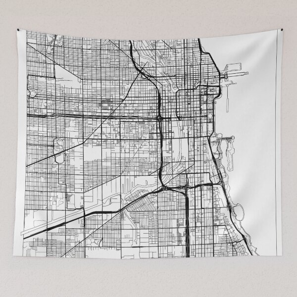 Item preview, Chicago Map Minimal designed and sold by HubertRoguski.