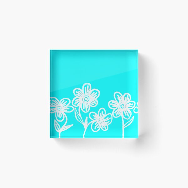 Flowers Acrylic Block