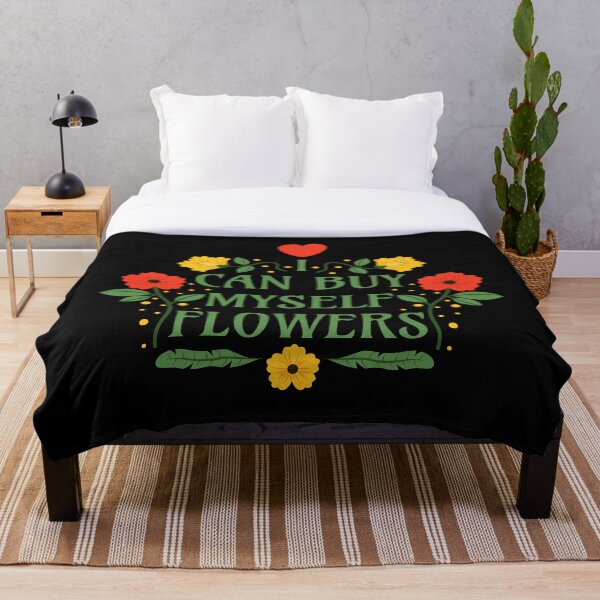 Aperçu de l'œuvre Je peux m'acheter des fleurs - Noir - Citations d'amour de soi créée et vendue par Millusti.
