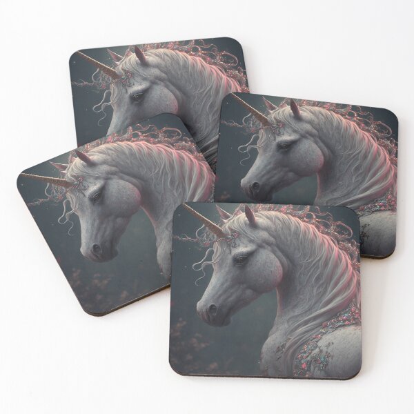Item preview, Young Speckled White and Pink Magical Sparkling Unicorn (Equine) designed and sold by Dragonstrom.