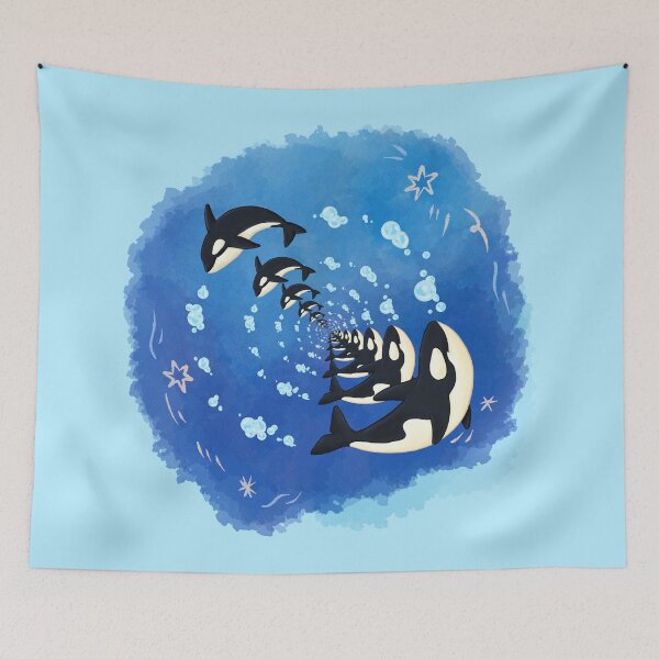 Item preview, Life Is Better With Orcas , 3d cartoon designed and sold by Robo-toons.