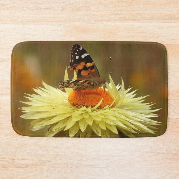 Item preview, Battered Butterfly feeding on Everlasting Daisy designed and sold by Linda Sijpkes.