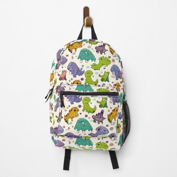 Item preview, Multicolored dinos on milky background designed and sold by YeKnot.