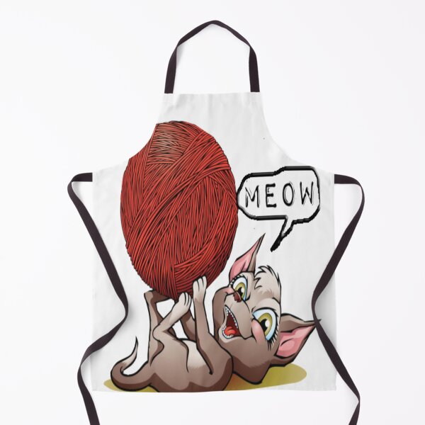 Item preview, Funny & cute cat with a ball of wool designed and sold by Oualibaddas.