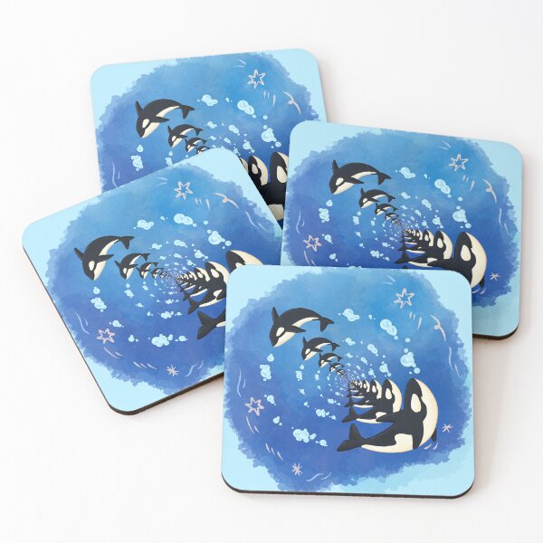 Item preview, Life Is Better With Orcas , 3d cartoon designed and sold by Robo-toons.