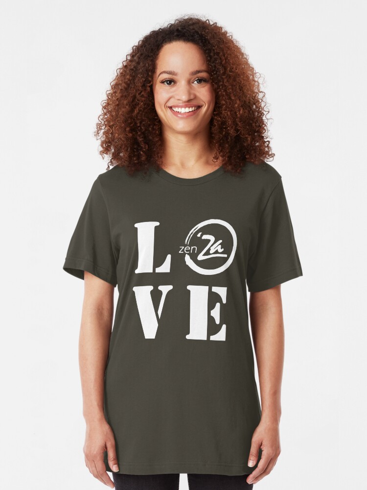 Alternate view of Love 'Za - Stencil Slim Fit T-Shirt