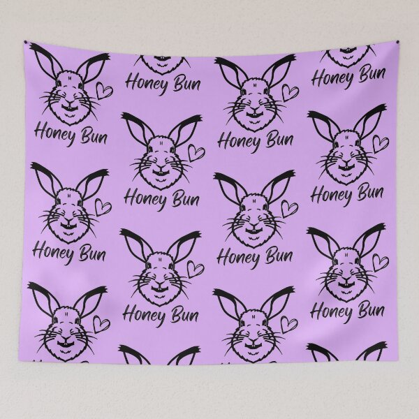 Item preview, Honey Bun - A smiling, happy bunny rabbit designed and sold by LadySquiggle.