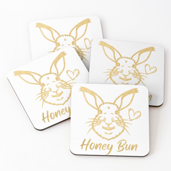 Item preview, Honey Bun - A smiling, happy bunny rabbit designed and sold by LadySquiggle.