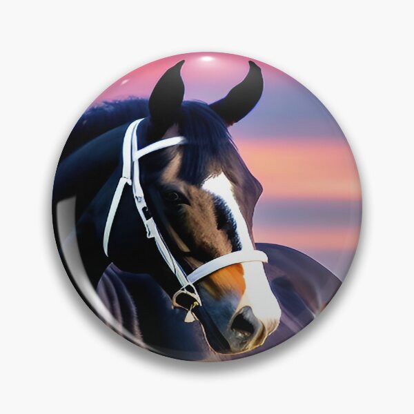 Item preview, Horse Stallion Black and Brown Beauty Green Pastures and Sunset designed and sold by deniselynnimage.