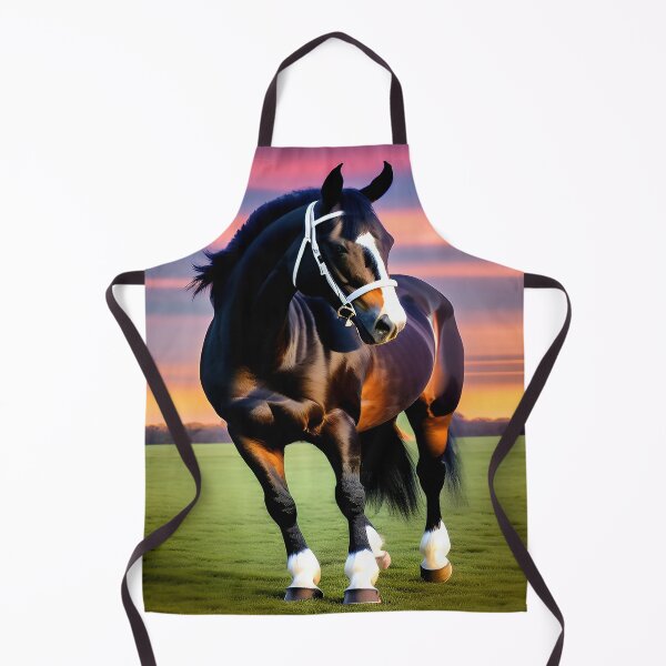 Item preview, Horse Stallion Black and Brown Beauty Green Pastures and Sunset designed and sold by deniselynnimage.