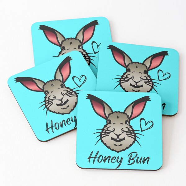 Item preview, Honey Bun - A smiling, happy bunny rabbit designed and sold by LadySquiggle.