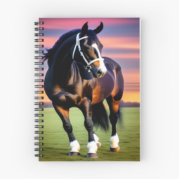 Item preview, Horse Stallion Black and Brown Beauty Green Pastures and Sunset designed and sold by deniselynnimage.