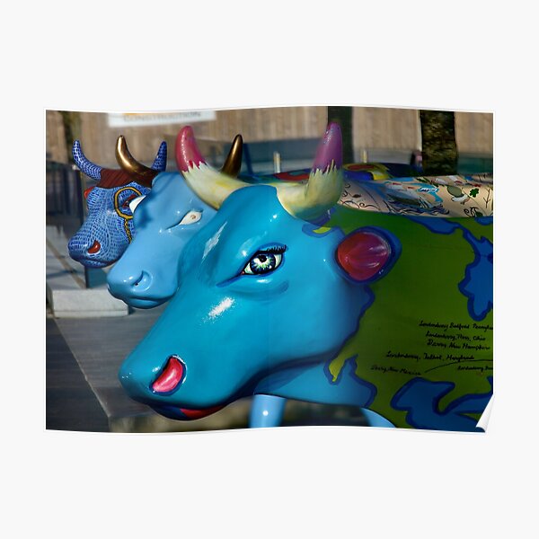 Three Cows on Parade, Ebrington Sq, Derry Poster