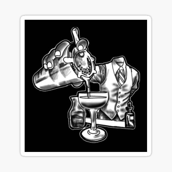 the Headless Bartender Sticker