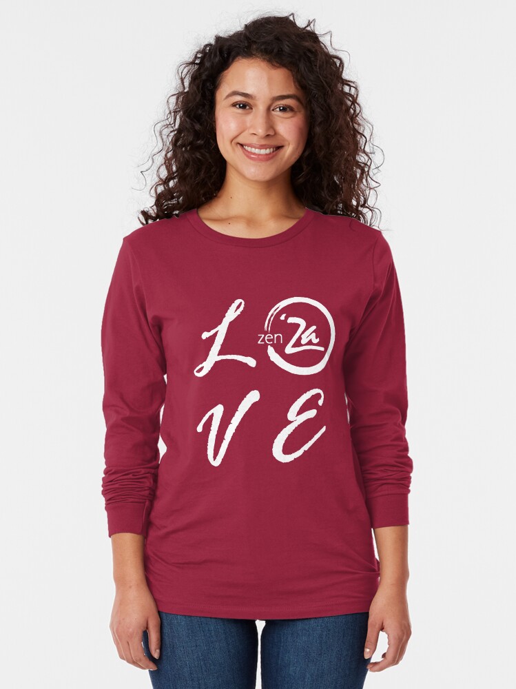 Alternate view of Love 'Za - Italic Long Sleeve T-Shirt