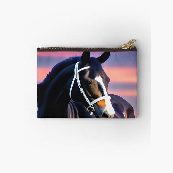 Item preview, Horse Stallion Black and Brown Beauty Green Pastures and Sunset designed and sold by deniselynnimage.