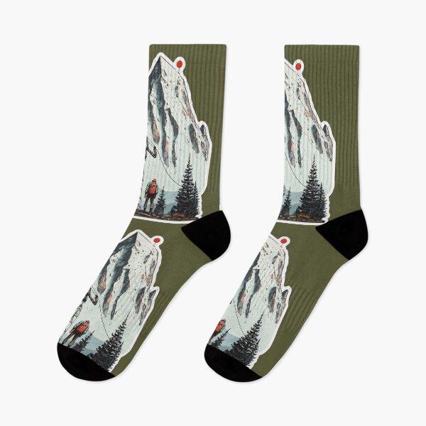 Item preview, Person with a Backpack Hiking in the Mountains designed and sold by quick-drops.