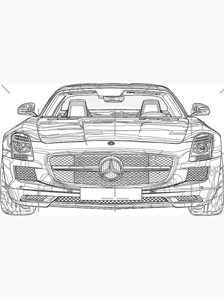 Disover Mercedes-Benz SLS AMG Line Premium Matte Vertical Poster