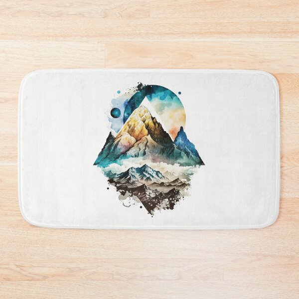 Item preview, Futuristic Mountains with Big Moon in the Background designed and sold by quick-drops.
