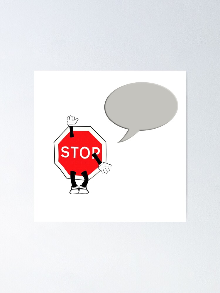 Hand Stop Sign. Poster