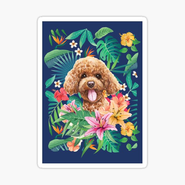 Item preview, Tropical Red Toy Poodle 1 designed and sold by lulupetart.
