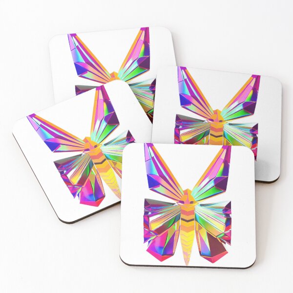 Item preview, iridescent metallic crystal colorful butterfly designed and sold by rockate.