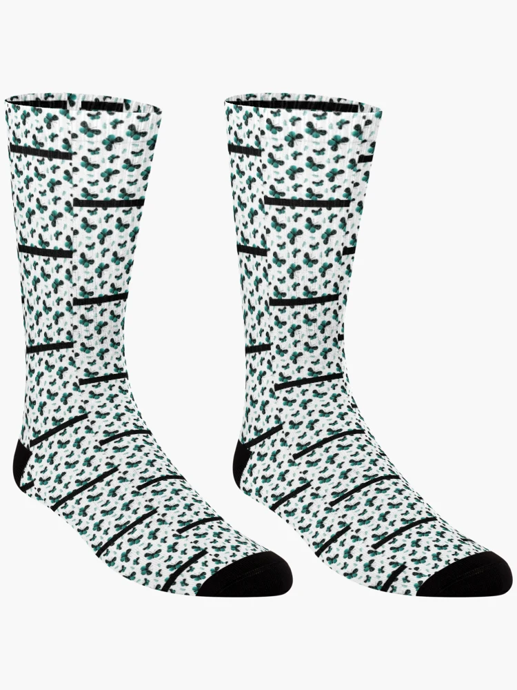 Thumbnail 3 of 5, Socks, Butterfly Pattern designed and sold by BusyIsaWork.
