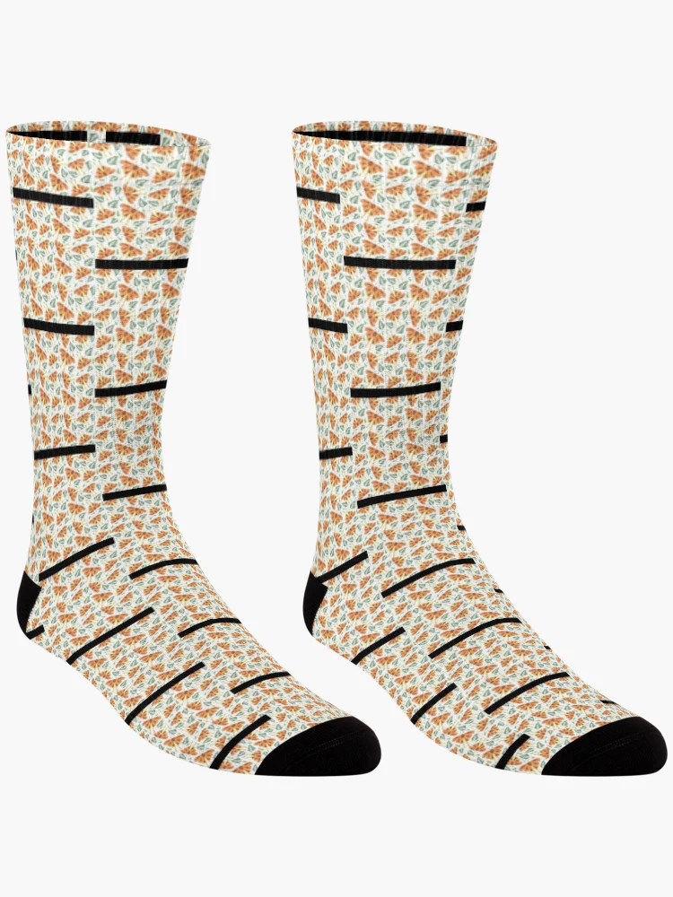 Thumbnail 3 of 5, Socks, Butterfly Pattern designed and sold by BusyIsaWork.