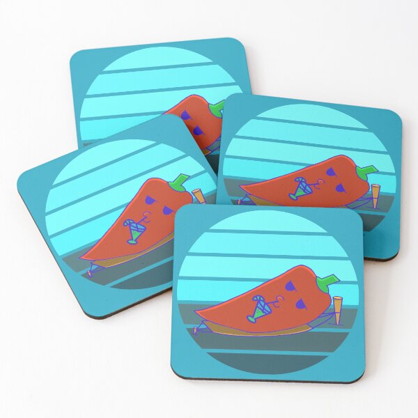 Item preview, Kawaii Chilling Red Pepper - Vintage Sun designed and sold by vystudio.