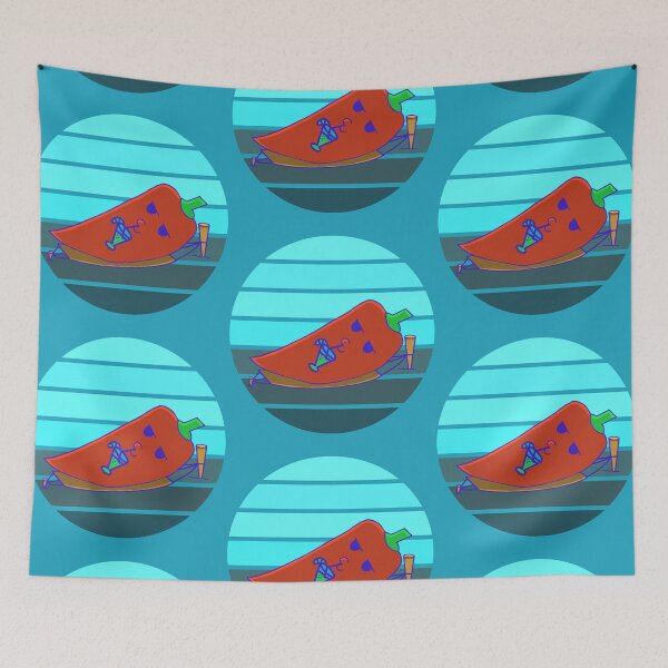 Item preview, Kawaii Chilling Red Pepper - Vintage Sun designed and sold by vystudio.