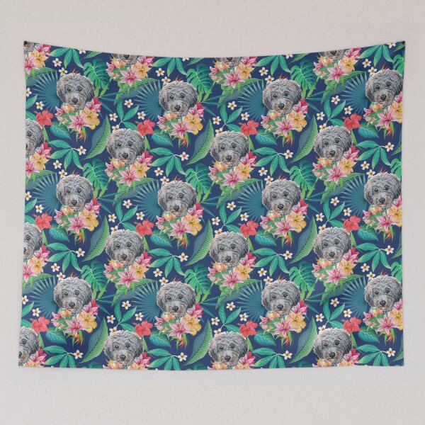 Item preview, Tropical Gray Silver Toy Poodle 2 designed and sold by lulupetart.