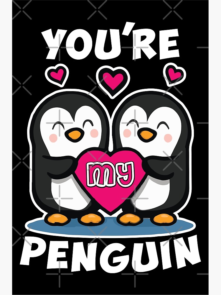 dibujo pareja pinguino