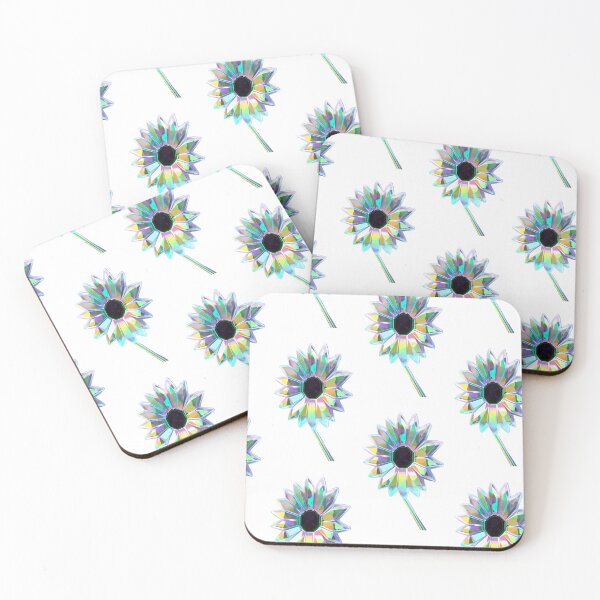 Item preview, iridescent metallic crystal colorful daisy flower designed and sold by rockate.