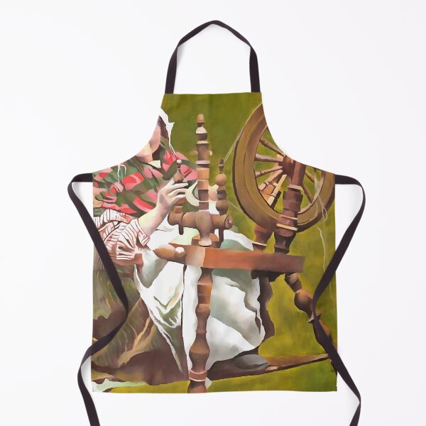 Item preview, Elderly Irish Woman Crafter At A Spinning Wheel designed and sold by taiche.