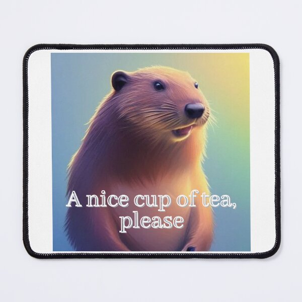 Item preview, Polite Beaver says: "A nice cup of tea, please".  designed and sold by PhotoDesignNZ.