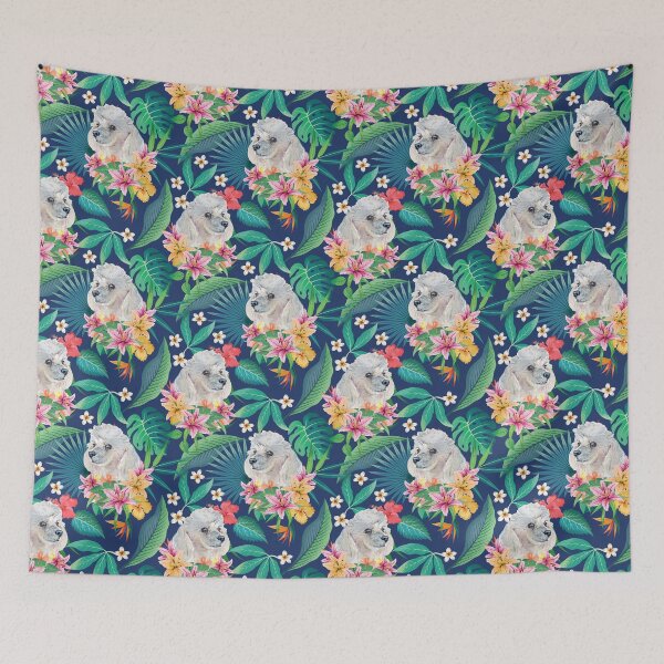 Item preview, Tropical White Standard Poodle designed and sold by lulupetart.