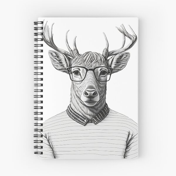 Item preview, Nerd Deer human style Smart Deer with Glasses designed and sold by MaxEXP.