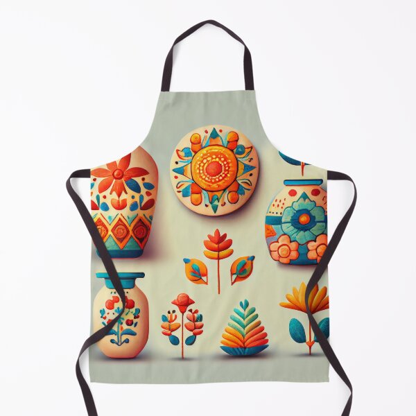 Item preview, Simple Ceramic Colorful Clay Country Pattern Digital Painting designed and sold by CodeAndColors.
