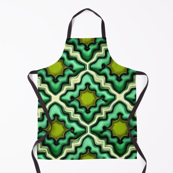Artikelvorschau, Green Furry Moroccan Pattern Digital Painting entworfen und verkauft von CodeAndColors.